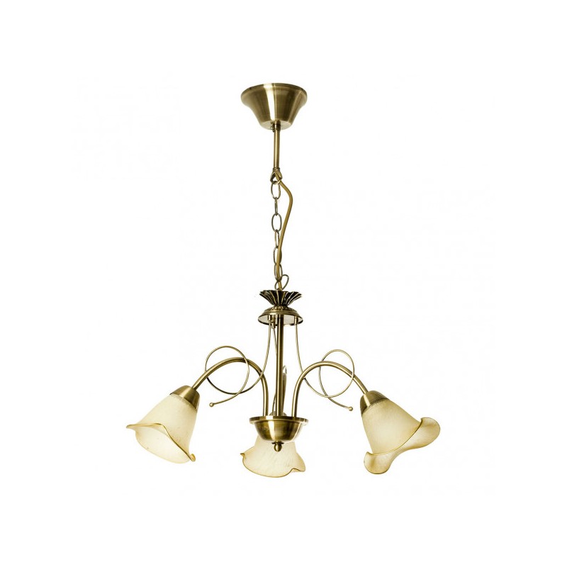 Lámpara Adelfa 3xE14 cuero Fabrilamp